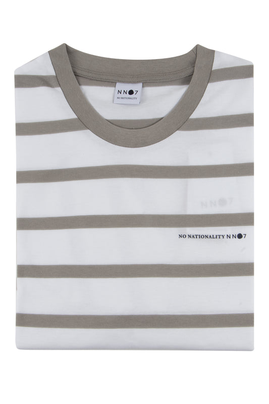 NN07 Aspen Stripe Tee Grey
