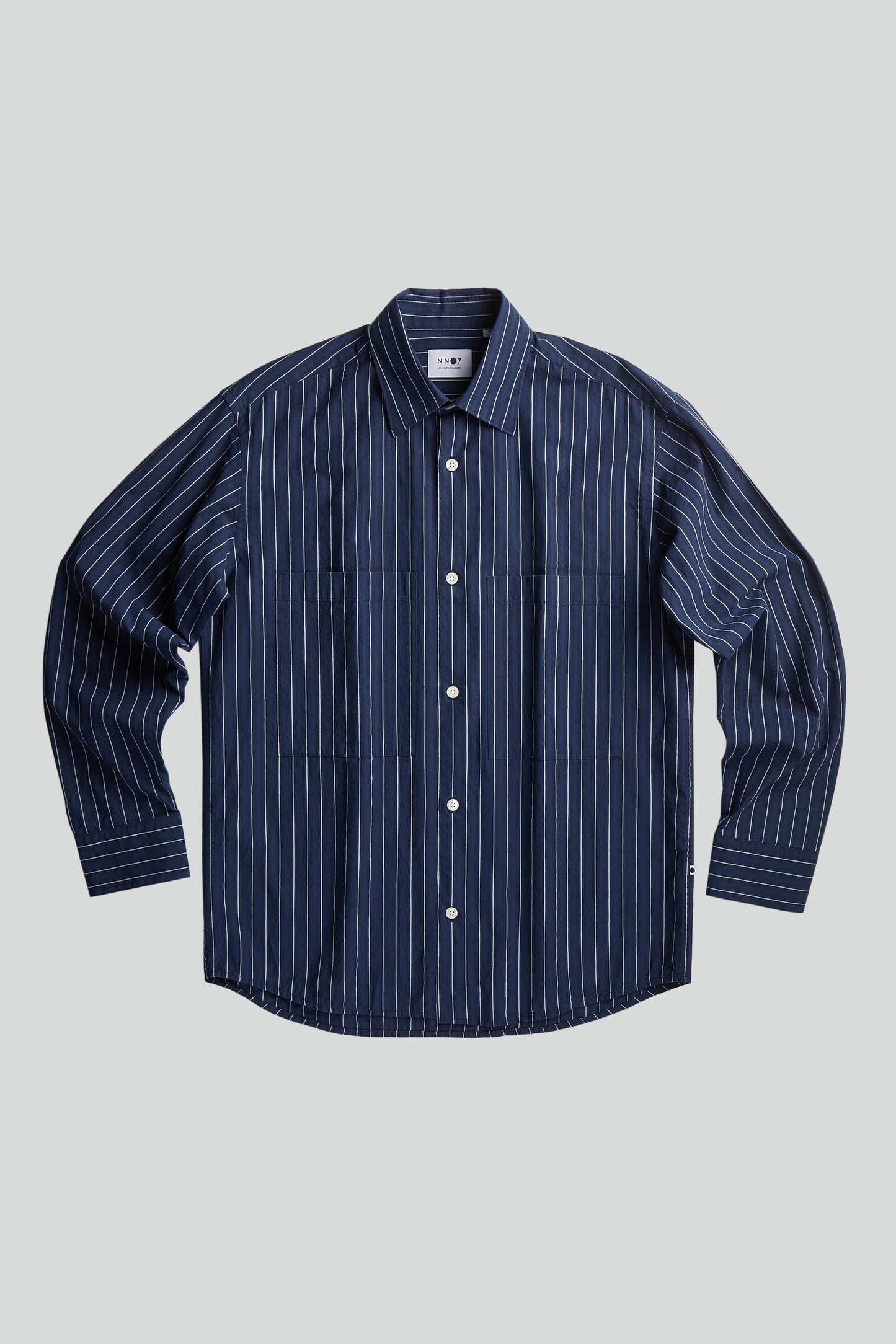 NN07 Freddy Shirt Navy Stripe