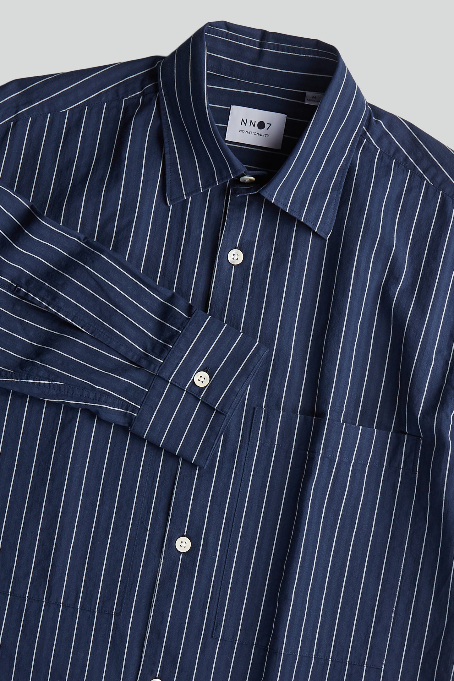 NN07 Freddy Shirt Navy Stripe