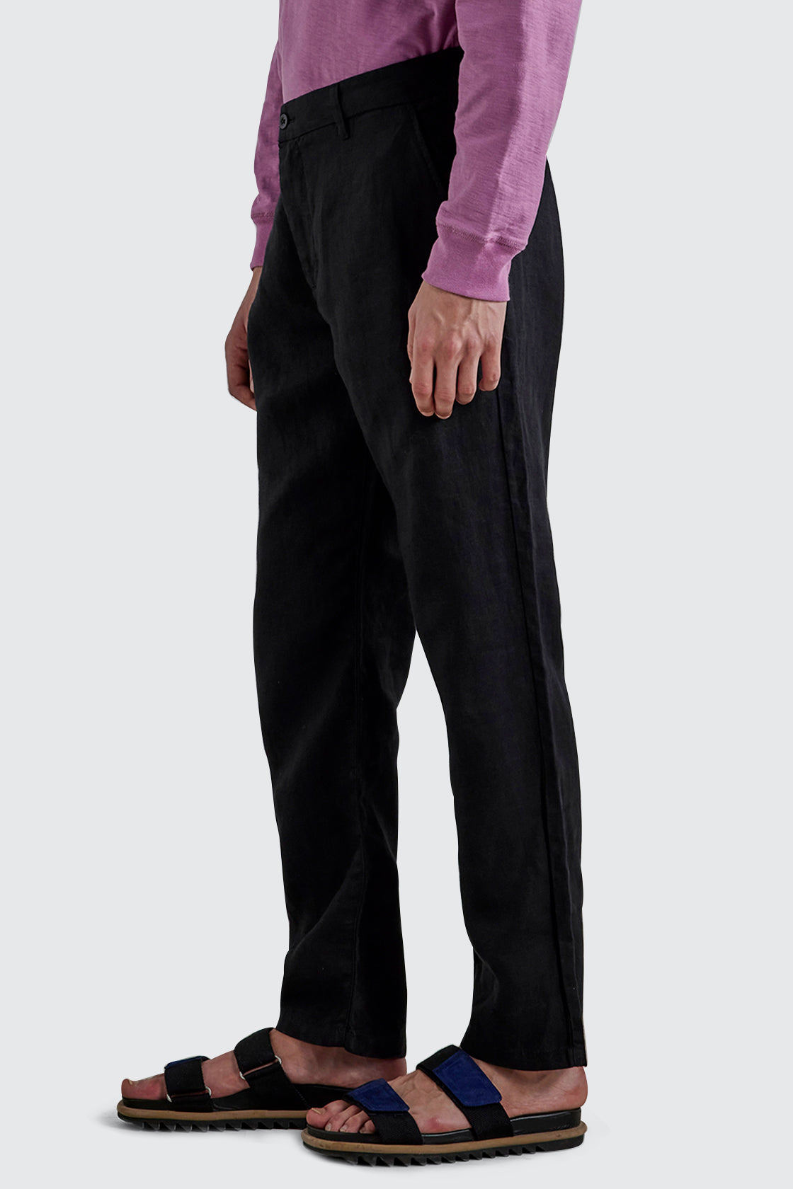 NN07 Karl Linen Chino L32 Black