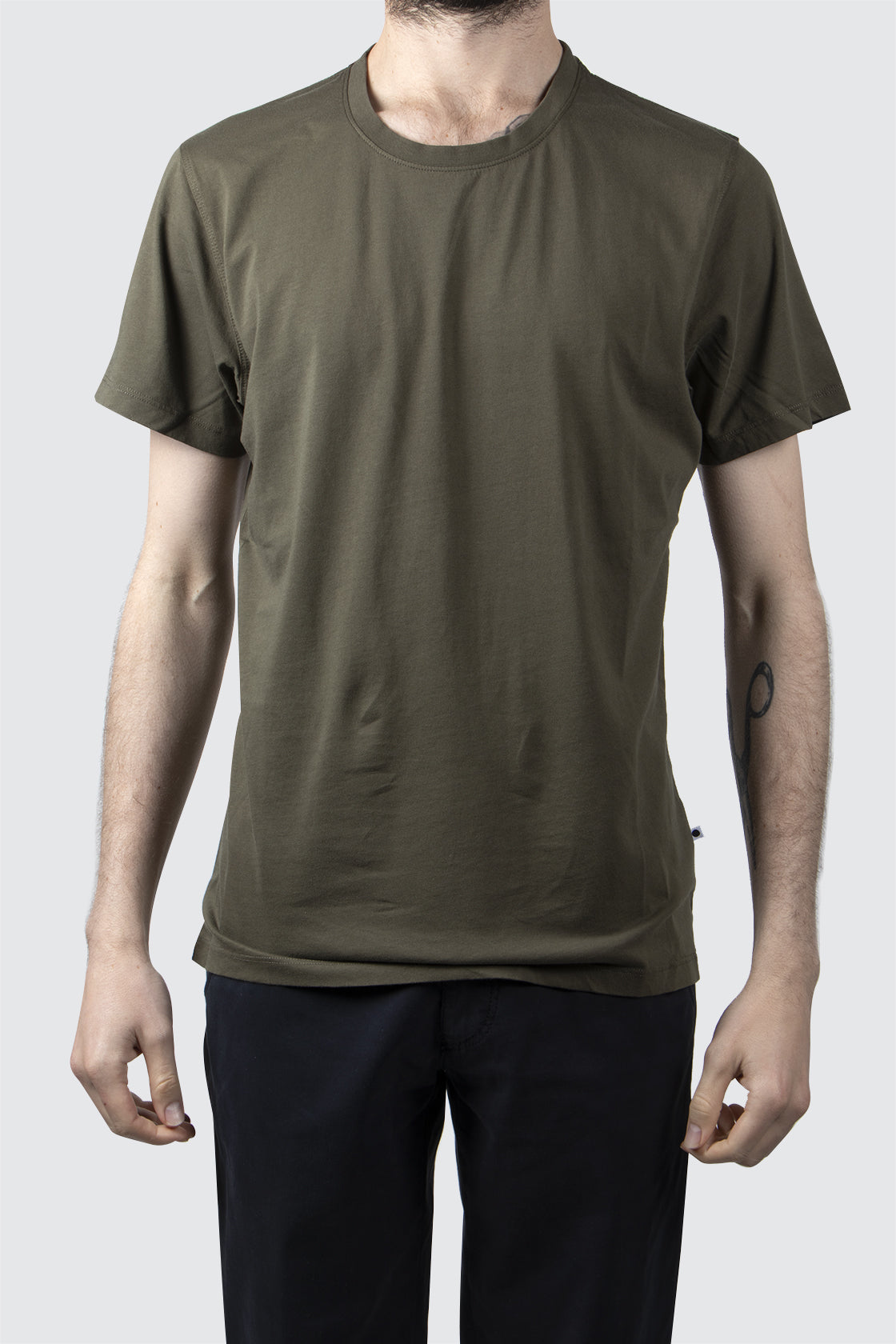 NN07 Pima Crew Neck Tee Green