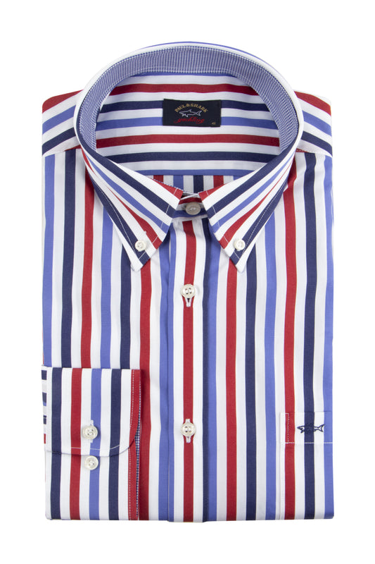 Paul & Shark Classic Stripe Shirt Red