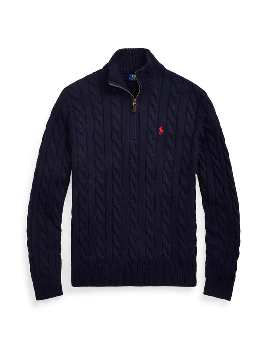Polo Ralph Lauren Cable  Zip Sweater Navy