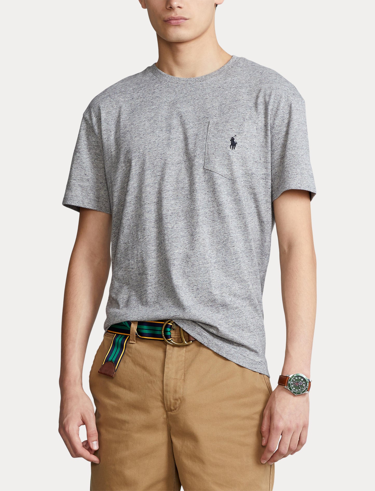 Polo Ralph Lauren Classic Fit Crew Neck Pocket Tee Heather