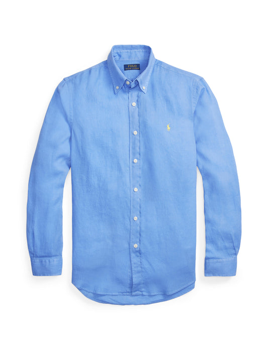 Polo Ralph Lauren Custom Fit Linen Shirt Blue