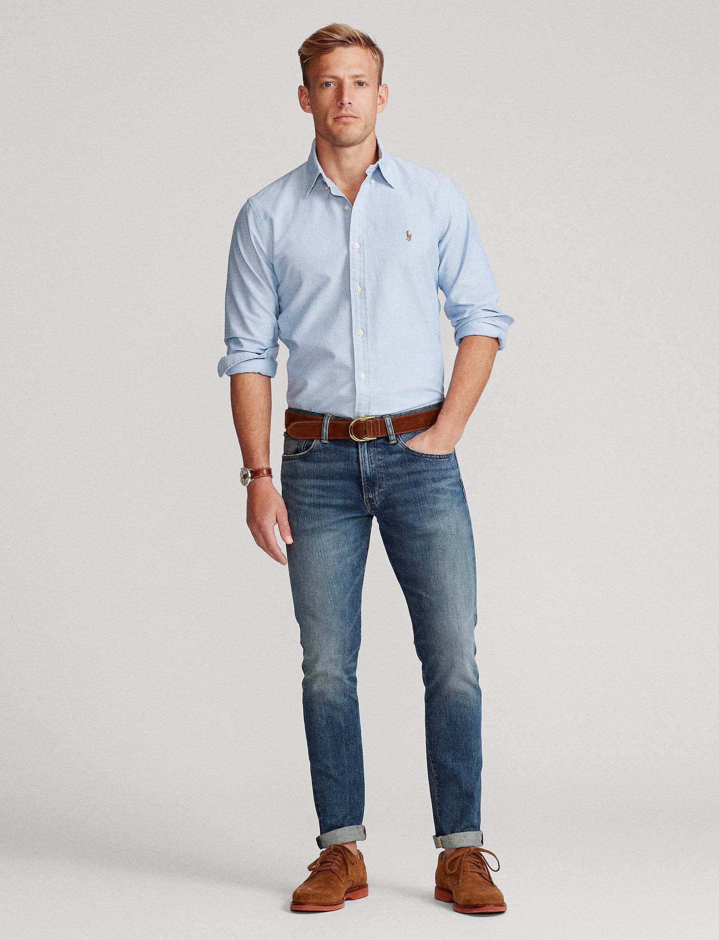 Polo Ralph Lauren Custom Fit Oxford Shirt Blue