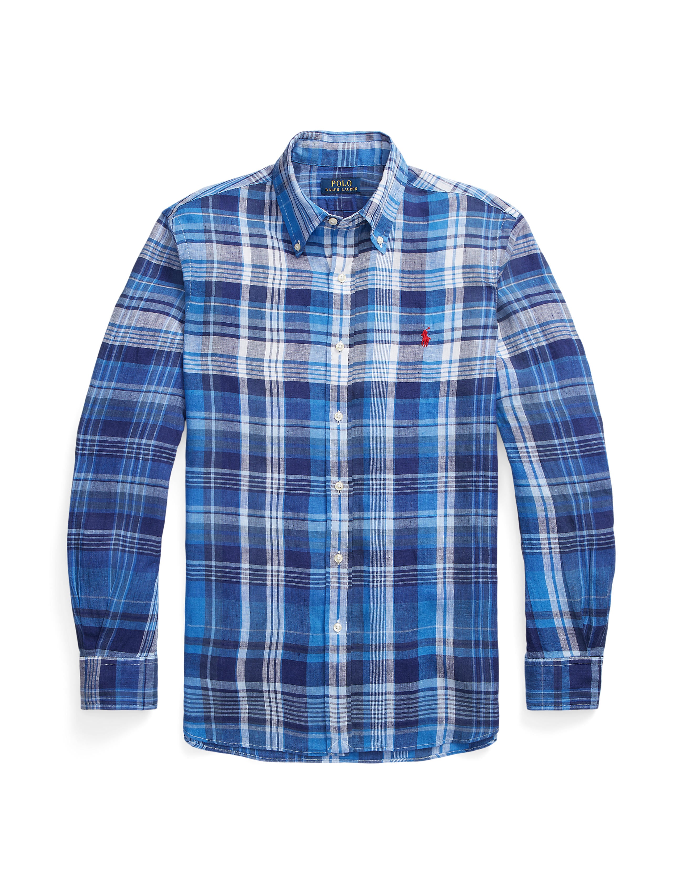 Blue plaid polo Clearance