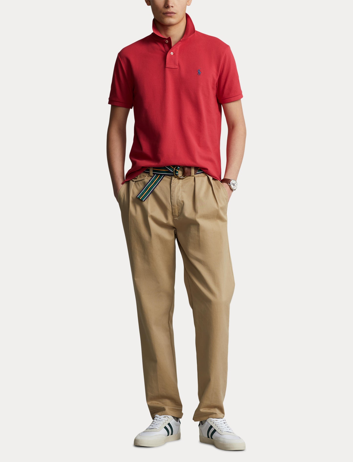 Polo Ralph Lauren Custom Mesh Polo Sunrise Red