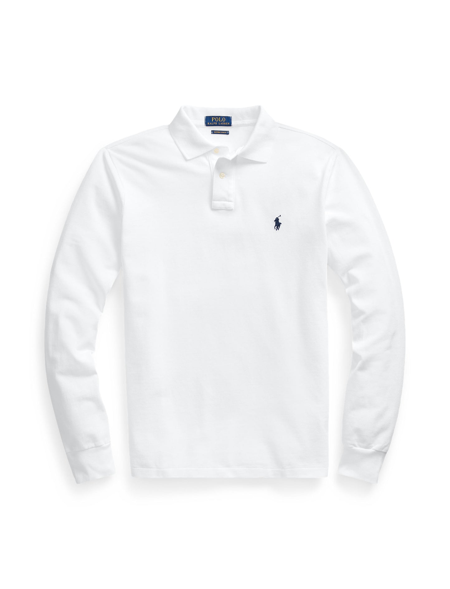 Polo Ralph Lauren Custom Slim Long Sleeve Polo White