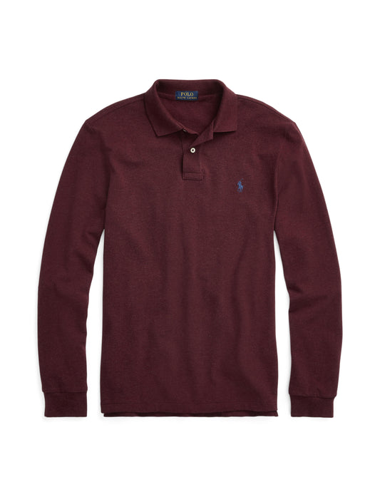 Polo Ralph Lauren Long Sleeve Mesh Polo Wine