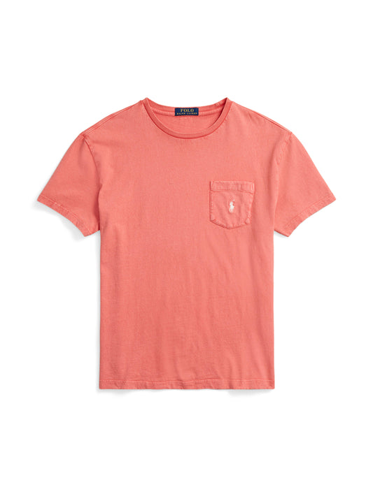 Polo Ralph Lauren Slim Cotton-Linen Pocket Tee Amalfi Red