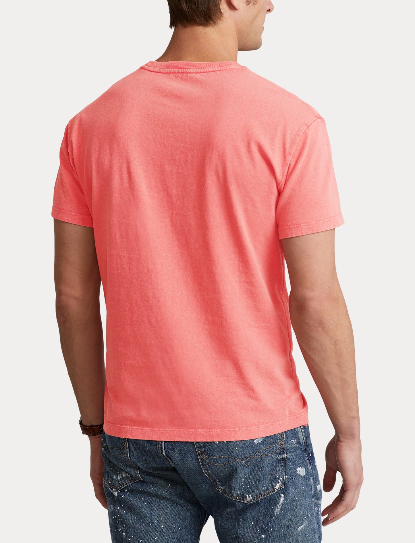 Polo Ralph Lauren Slim Cotton-Linen Pocket Tee Amalfi Red