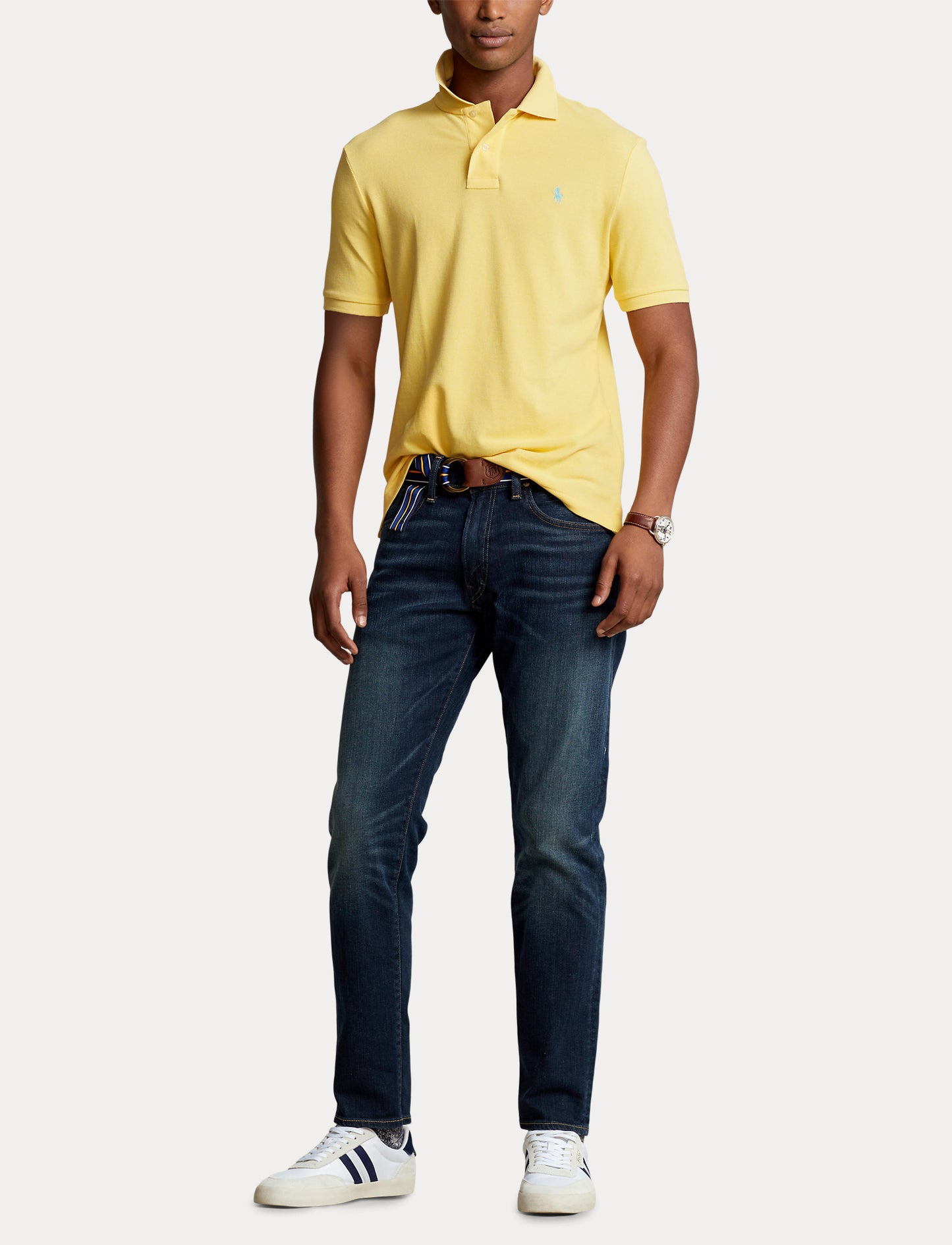 Polo Ralph Lauren Slim Fit Mesh Polo Yellow