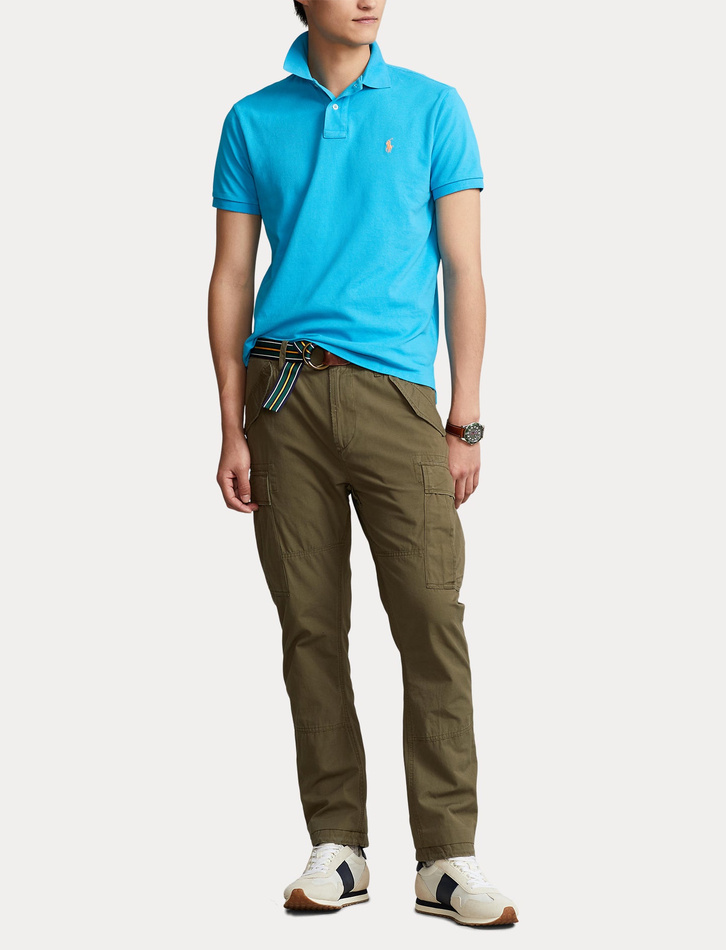 Polo Ralph Lauren Slim Fit Mesh Polo Cove Blue