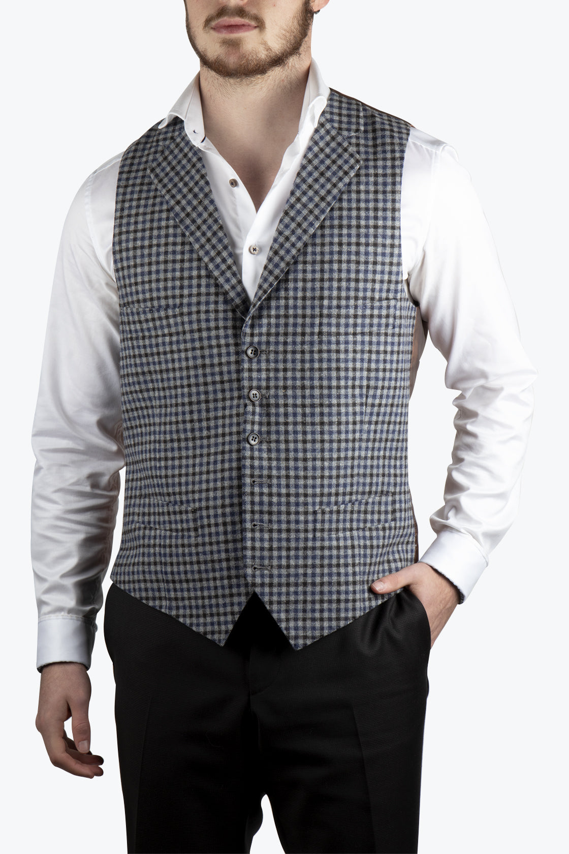 Grey deals check waistcoat