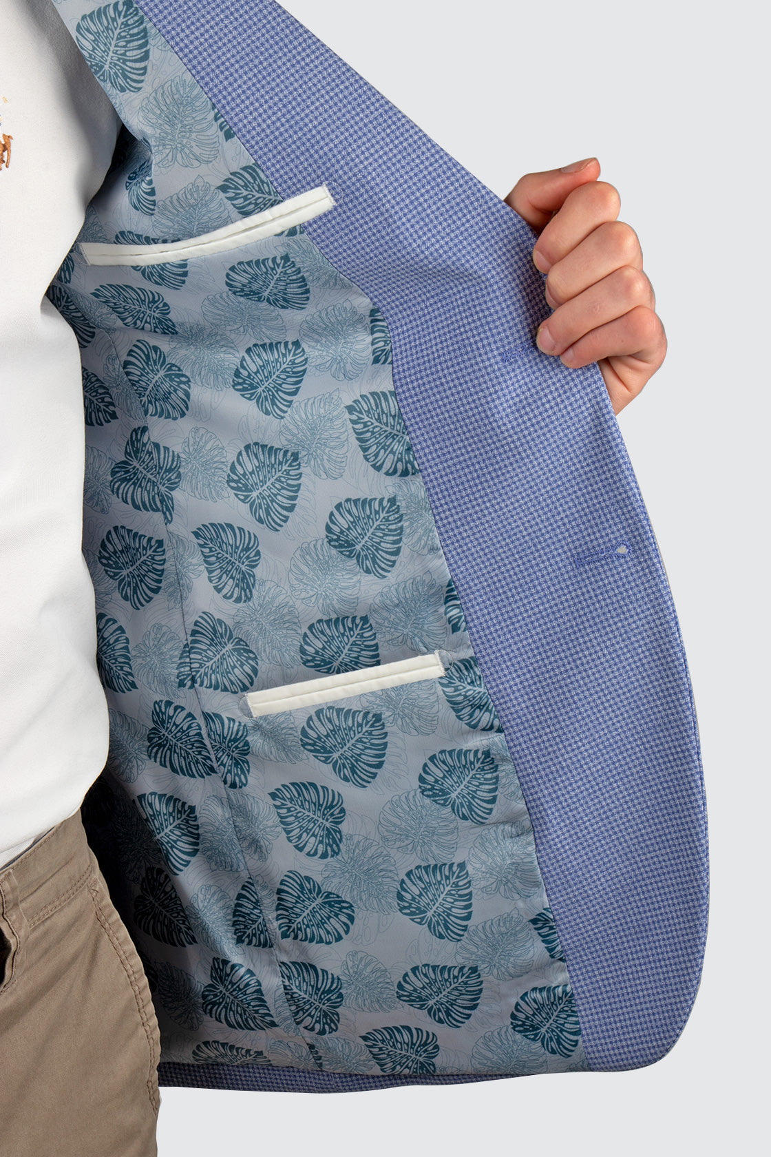 Routleys L Sportscoat Blue Microcheck