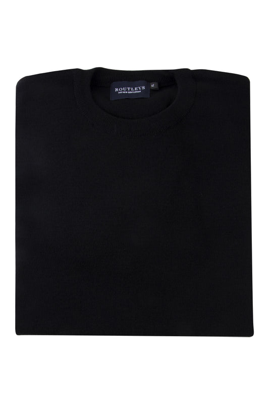 Routleys Merino Crew Neck Sweater Black