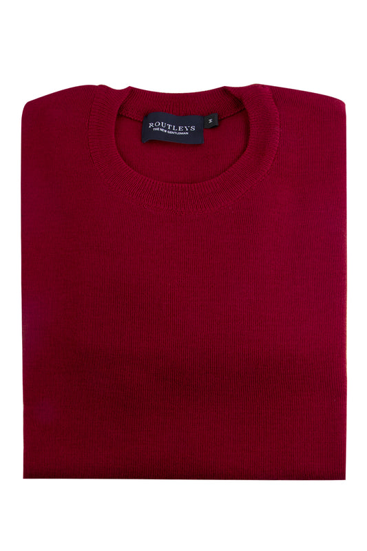 Routleys Merino Crew Neck Sweater Red