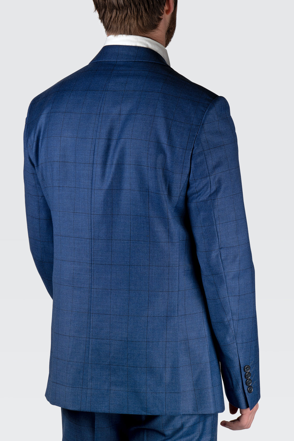 Routleys PE Suit Dark Blue Windowpane