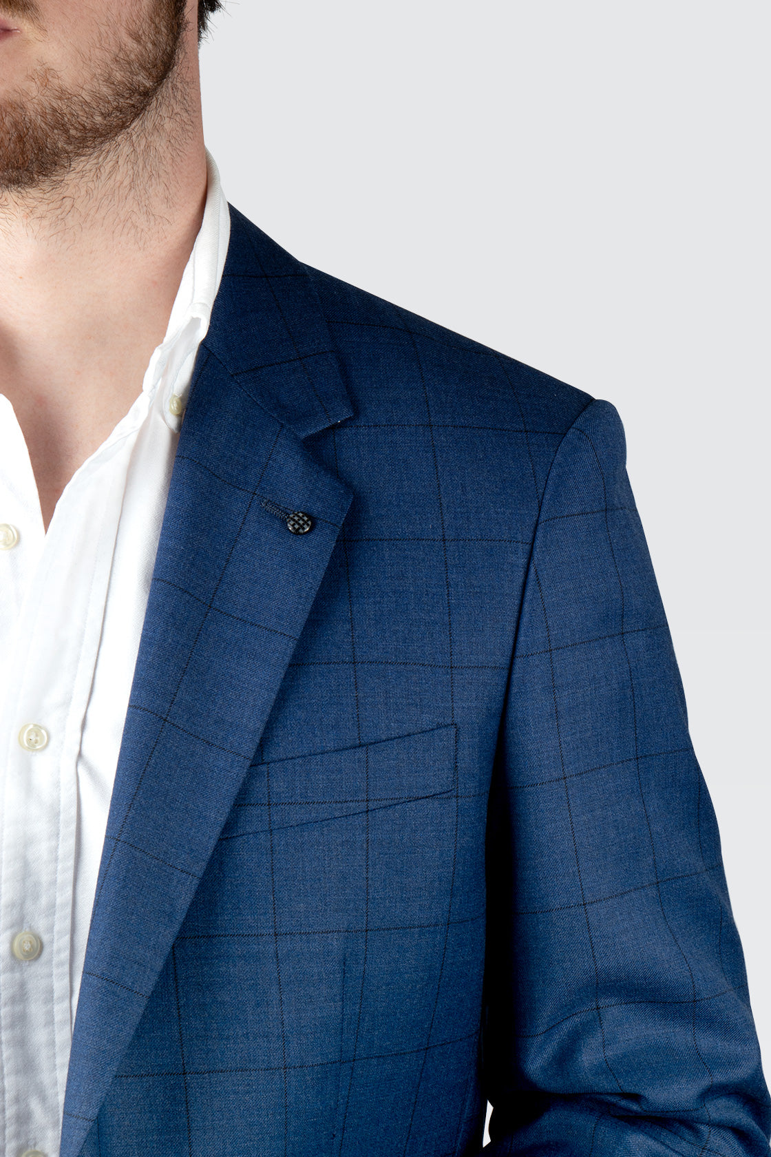 Routleys PE Suit Dark Blue Windowpane