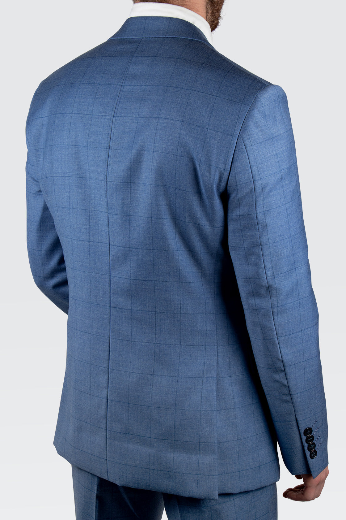 Routleys PE Suit Light Blue Windowpane