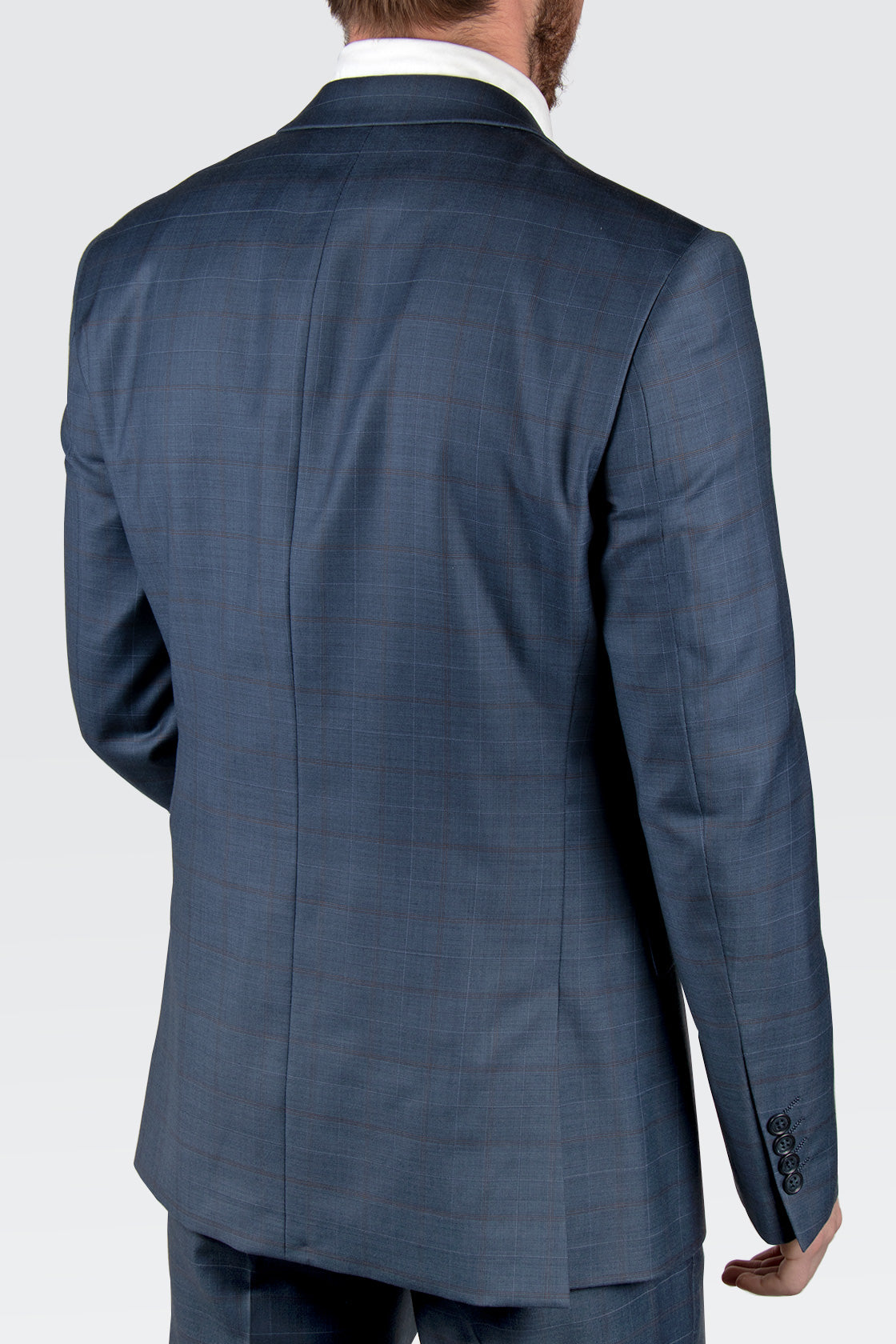 Routleys Parker Edward Check Suit Blue