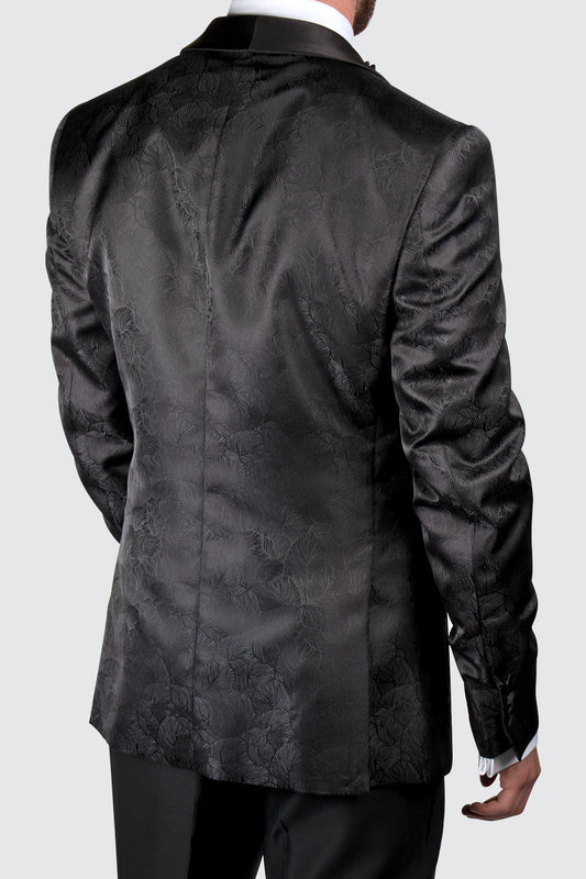 Routleys Pattern Shawl Dinner Jacket Black