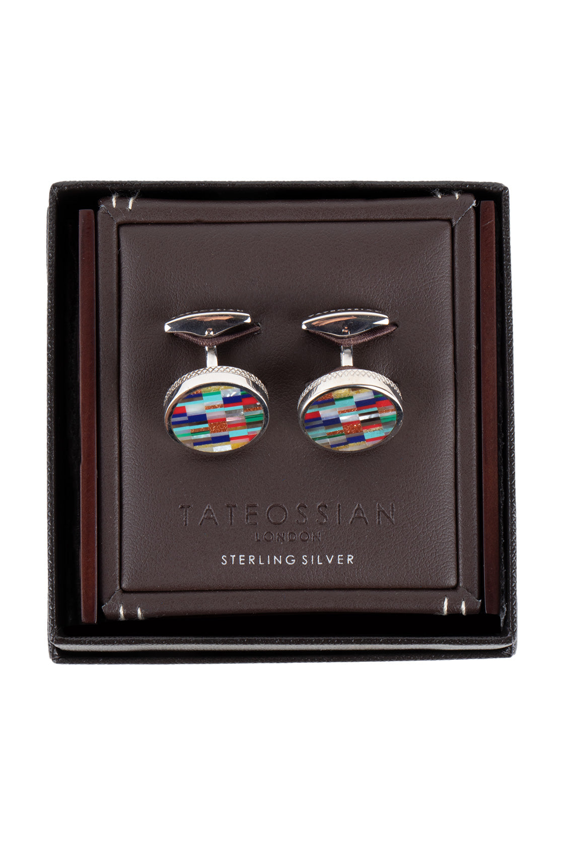 Tateossian City Line Semi Precious Mosaic Cufflinks