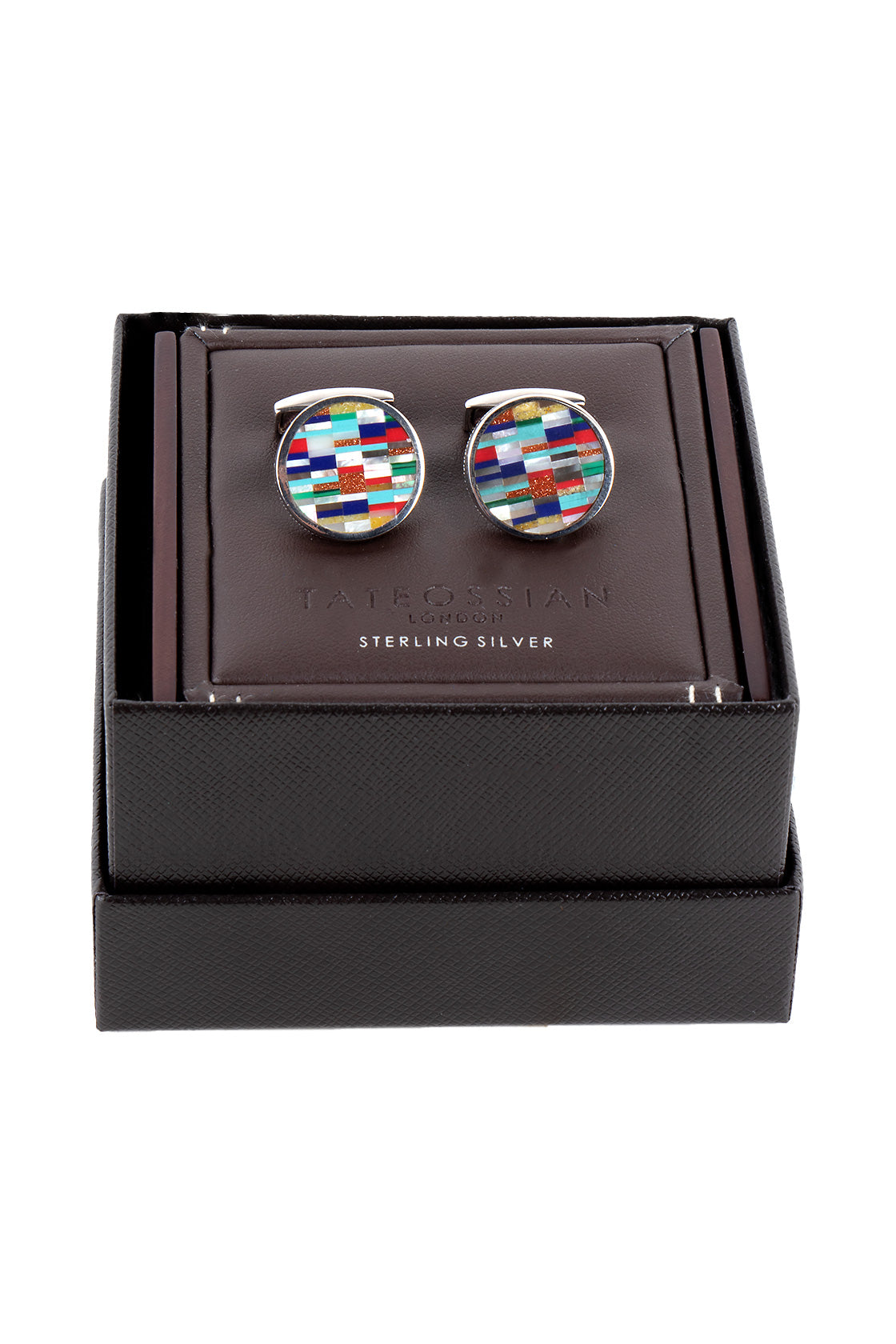 Tateossian City Line Semi Precious Mosaic Cufflinks