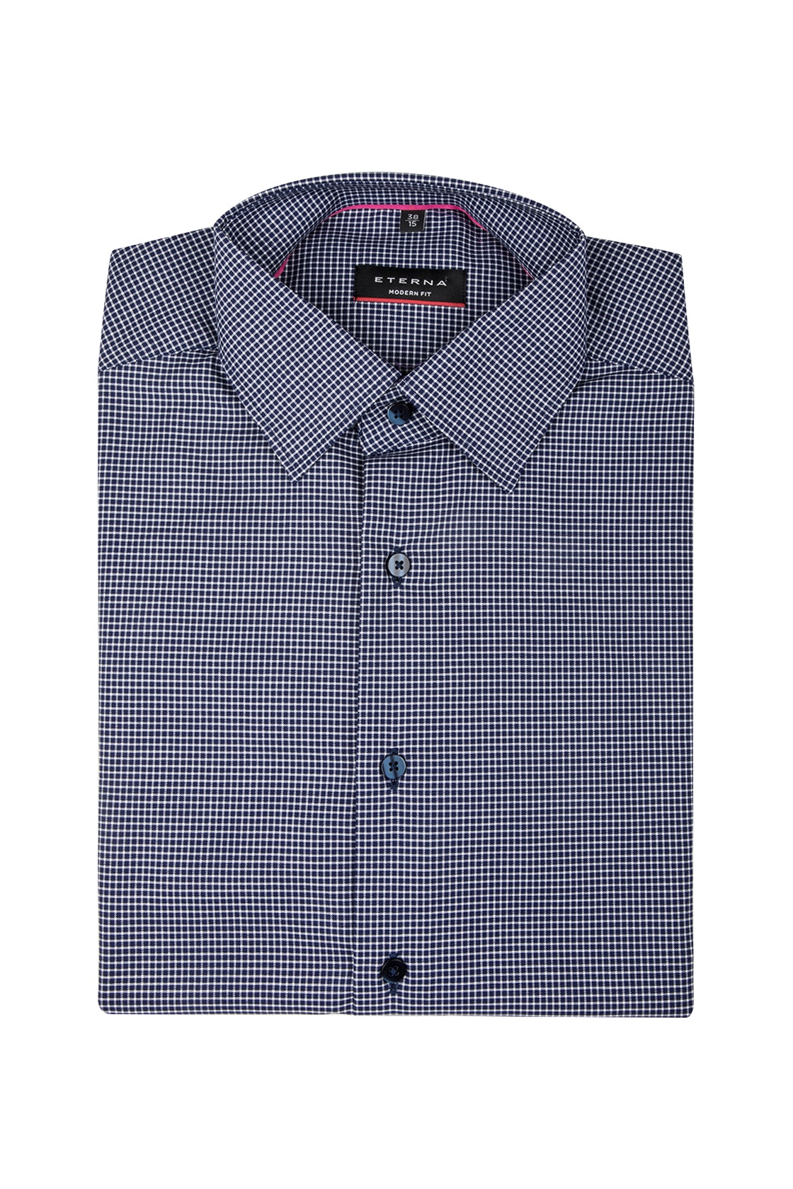 Eterna 8543 Navy Check Business Shirt