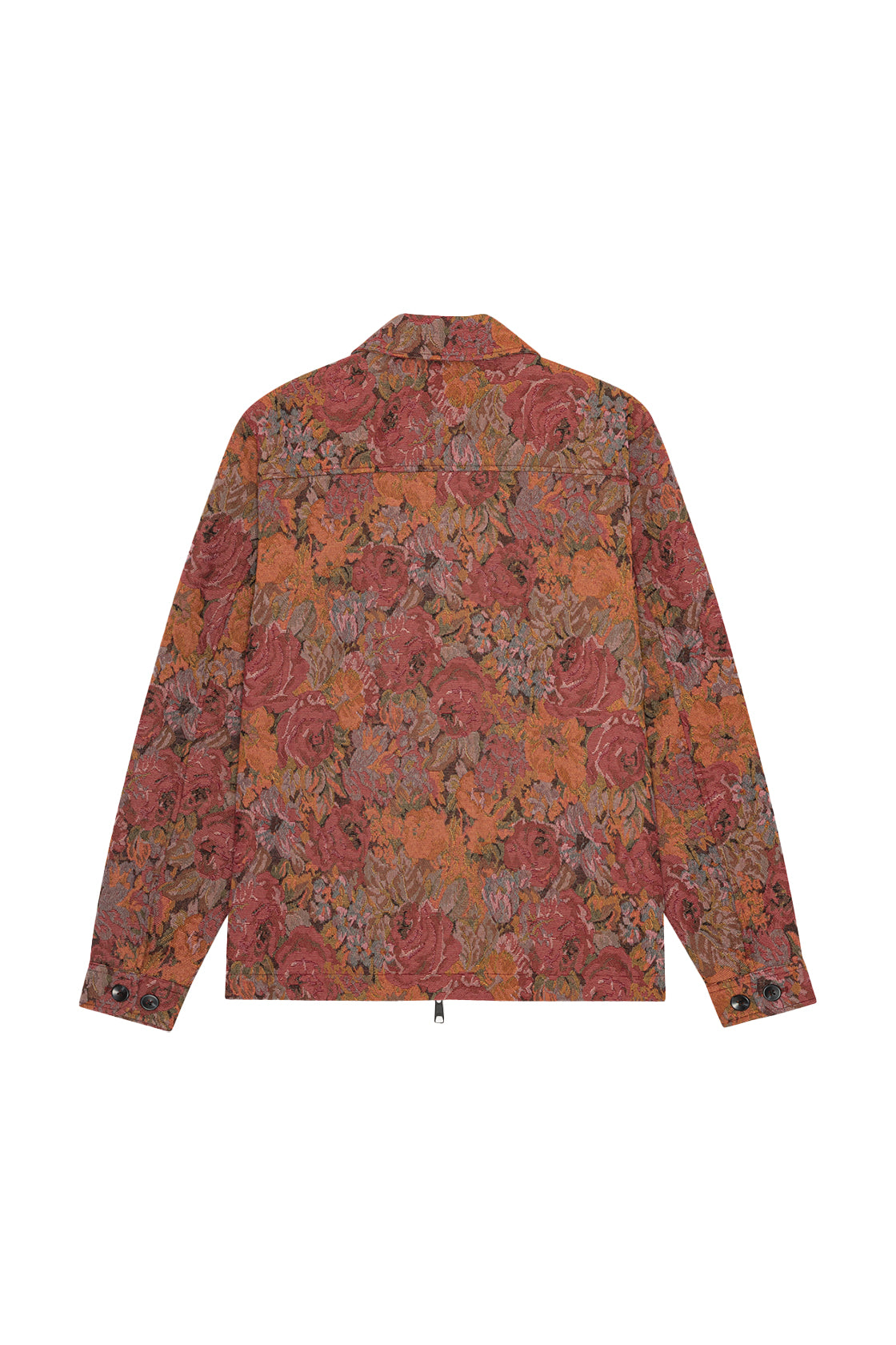 Les Deux Marseille Jacquard Zip Jacket Red Dahlia