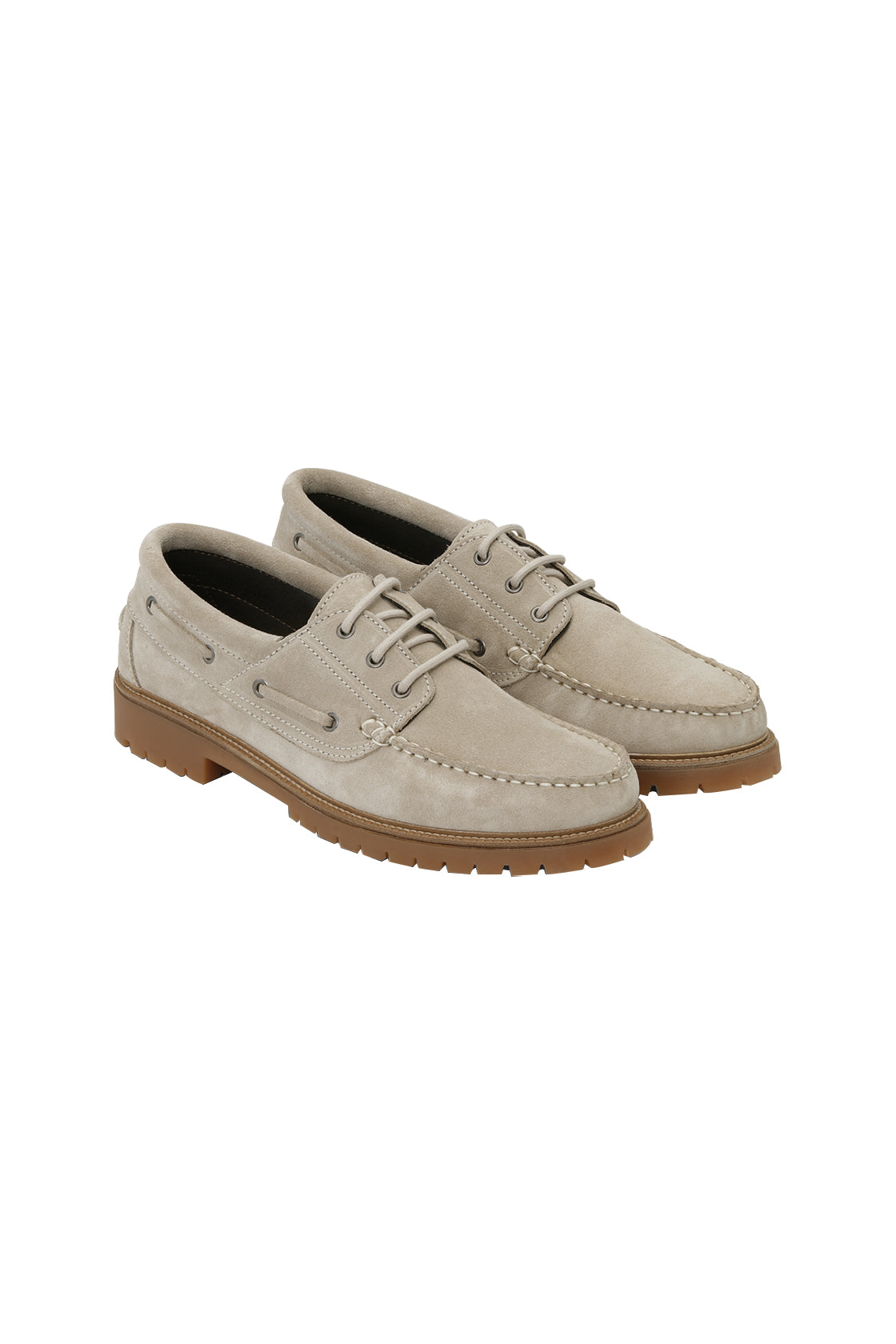 Les Deux Taylor Suede Boat Shoe Light Sand