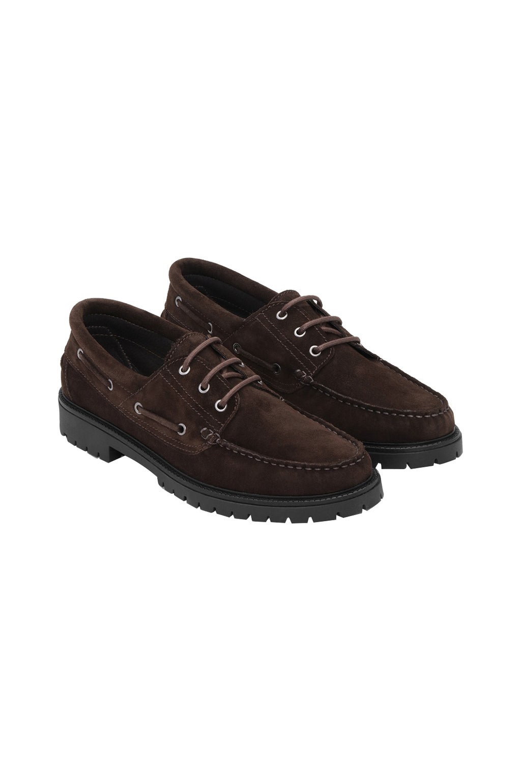 Les Deux Taylor Oil Suede Boat Shoe Turkish Coffee Brown