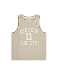 Les Deux Woven Check Tank Top Light Sand