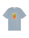 Les Deux Court T-Shirt Faded Denim Blue