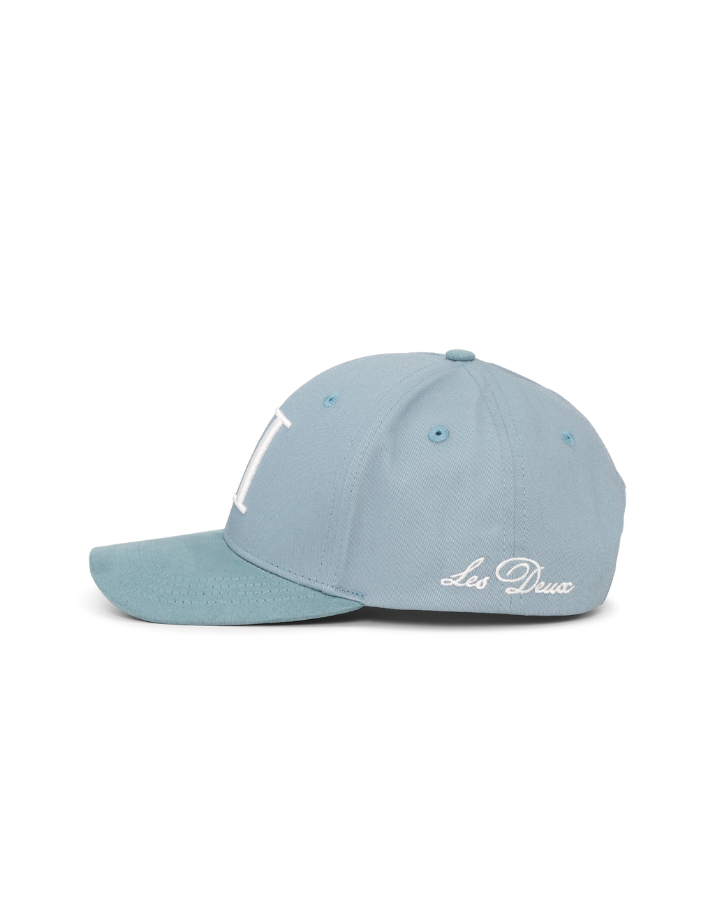 Les Deux Baseball Cap Suede II Faded Denim Blue