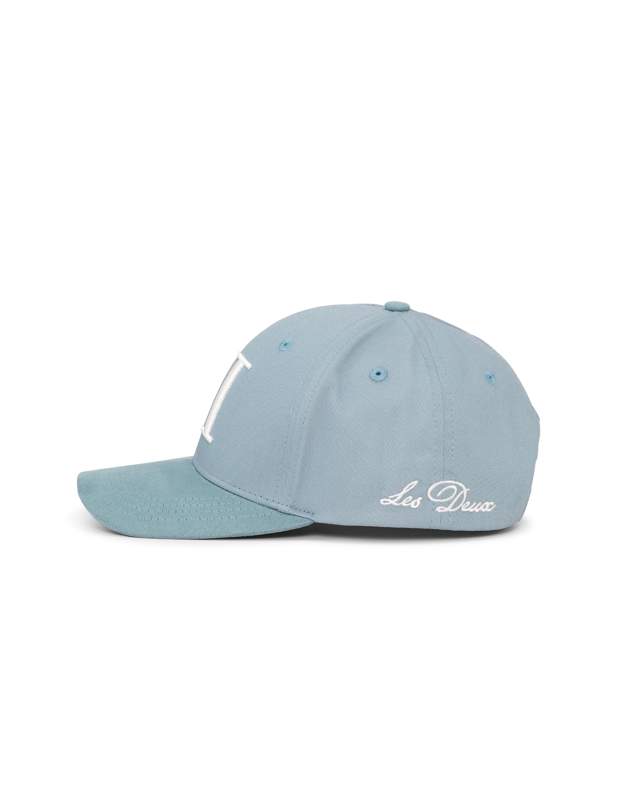 Les Deux Baseball Cap Suede II Faded Denim Blue