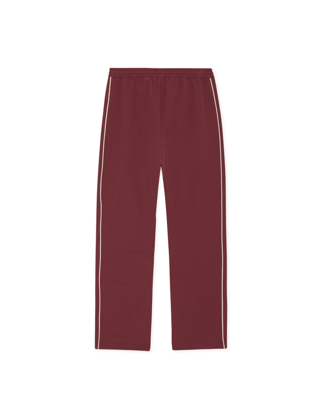 Les Deux Seersucker Track Pants Chocolate Truffle Red