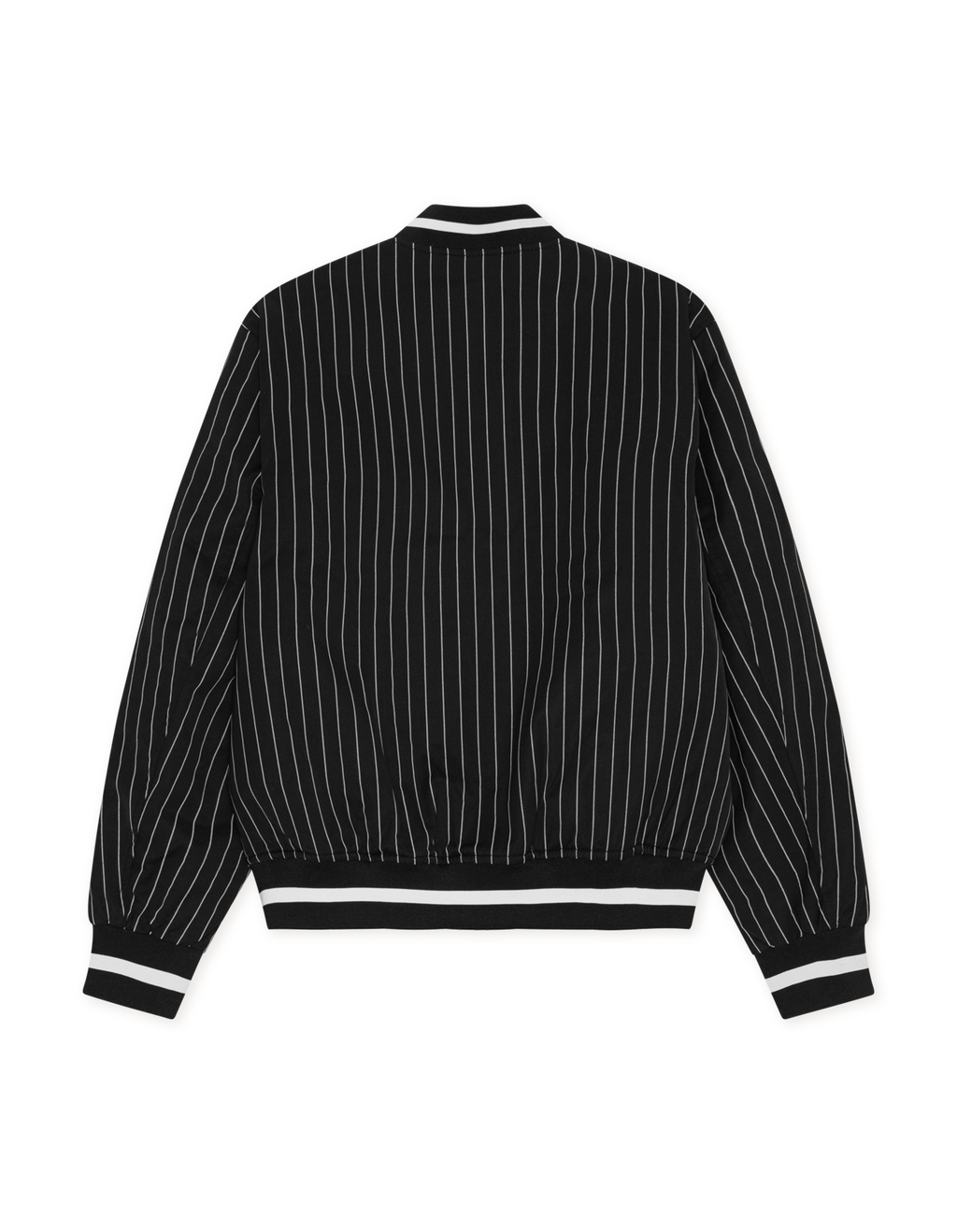 Les Deux Varsity Tech Pinstriped Jacket Black