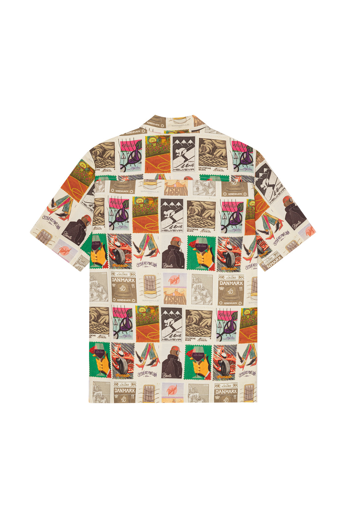 Les Deux Stamp AOP SS Shirt Multicolor