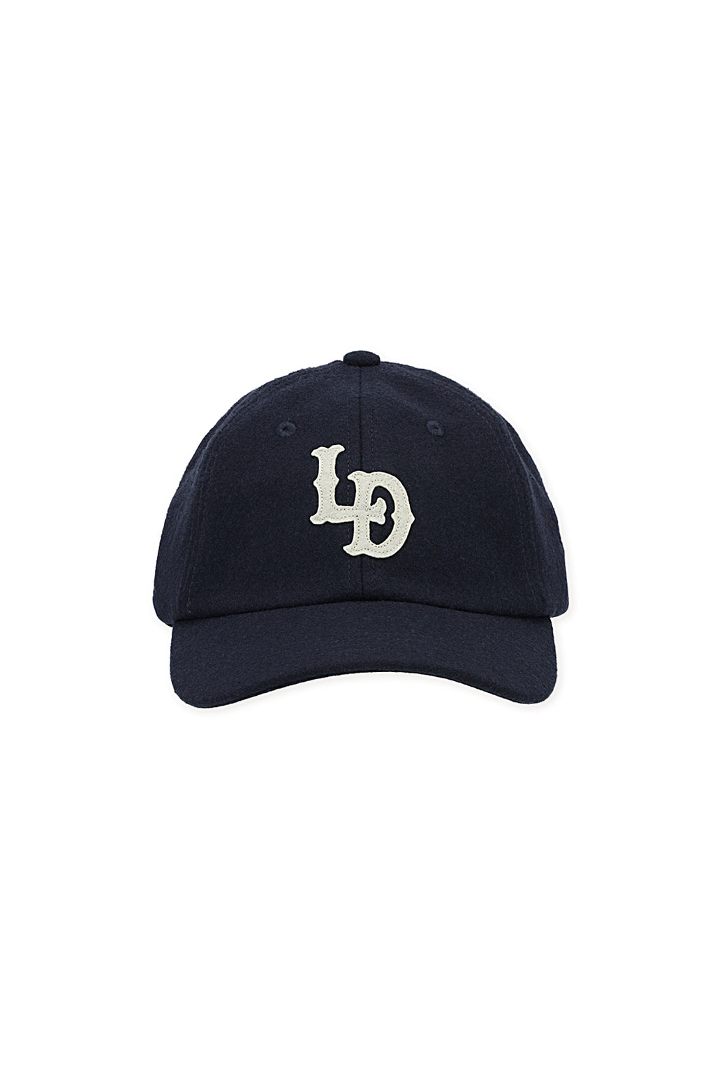 Les Deux Felt Logo Dad Cap Dark Navy