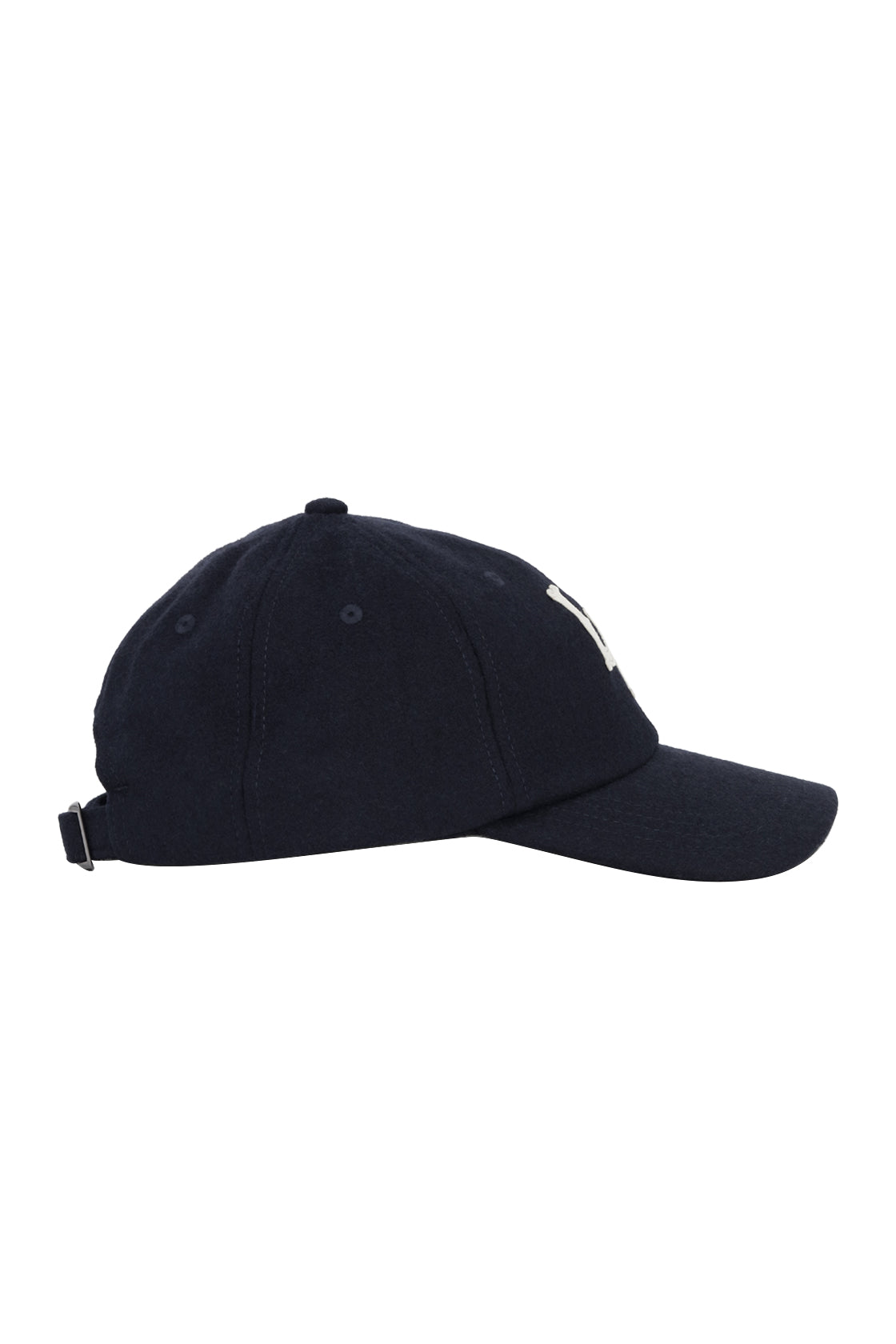 Les Deux Felt Logo Dad Cap Dark Navy