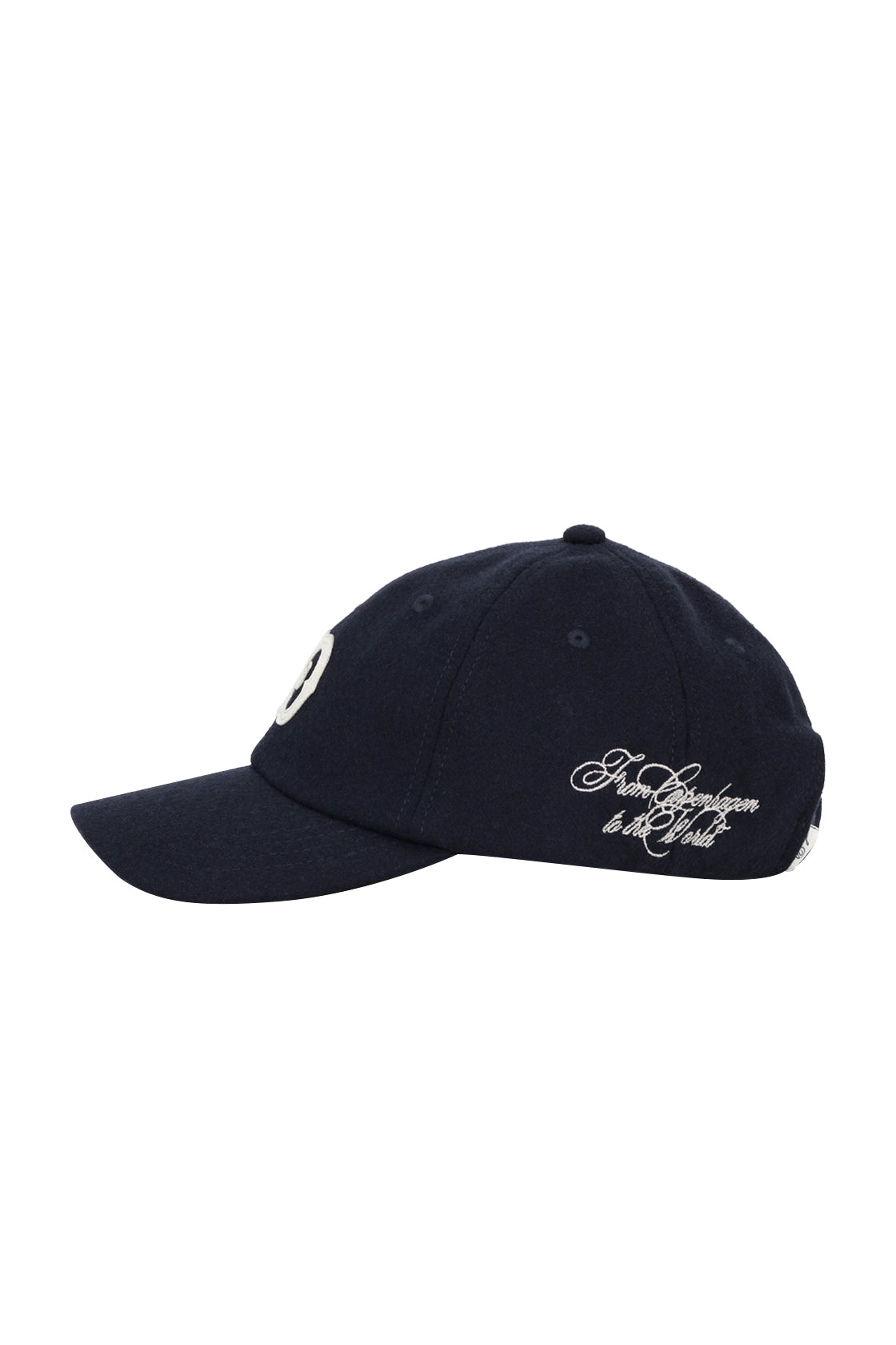Les Deux Felt Logo Dad Cap Dark Navy