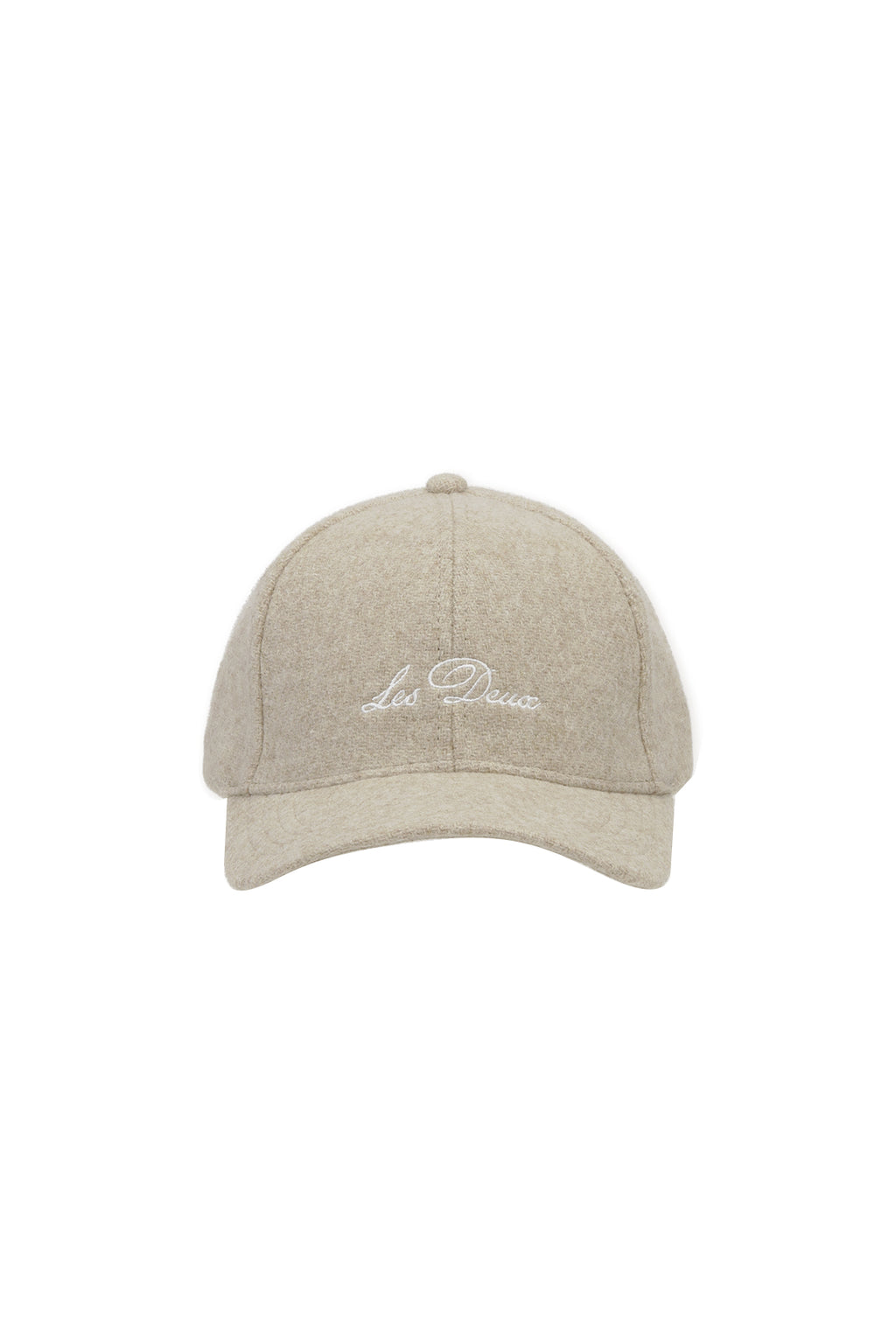 Les Deux Signature Wool Baseball Cap Dark Sand