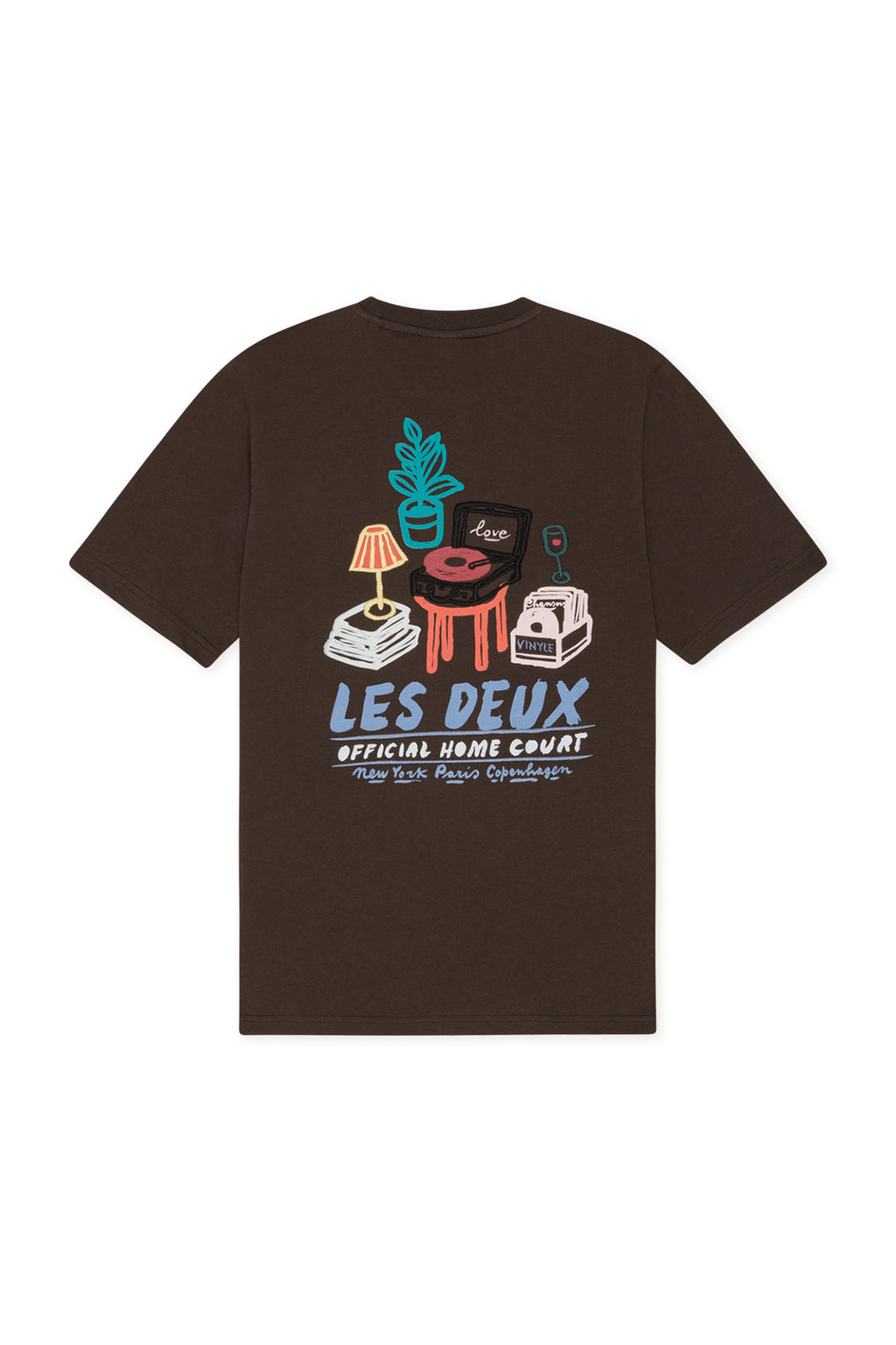Les Deux Record T-Shirt Mole Brown