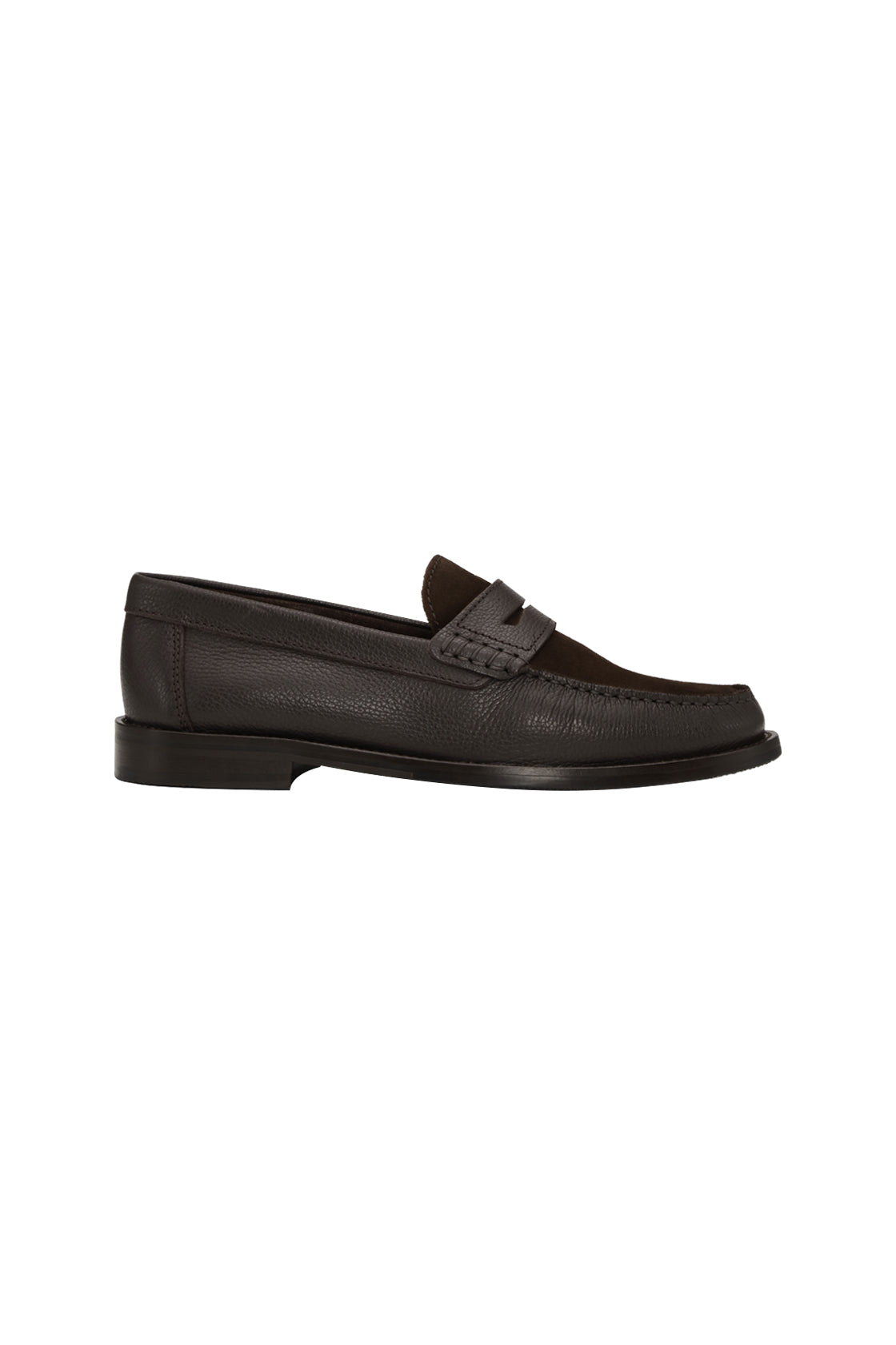Les Deux Suede Mix Loafer Mole Brown