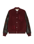 Les Deux Varsity Jacket Chocolate Truffle Red