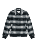 Les Deux Shadowcheck Varsity Jacket Black