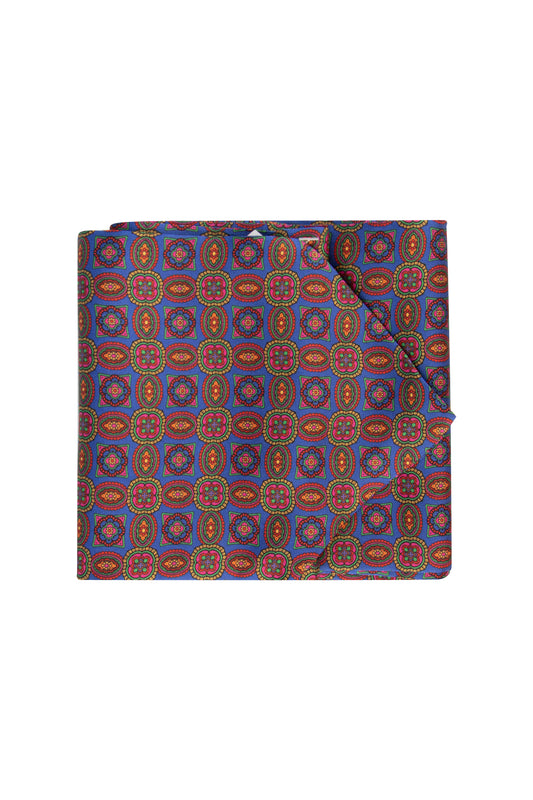 Ascot Retro Pattern Ascot Cravat Blue