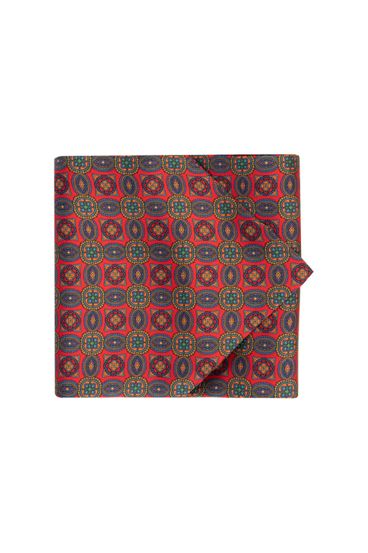 Ascot Retro Pattern Ascot Cravat Red